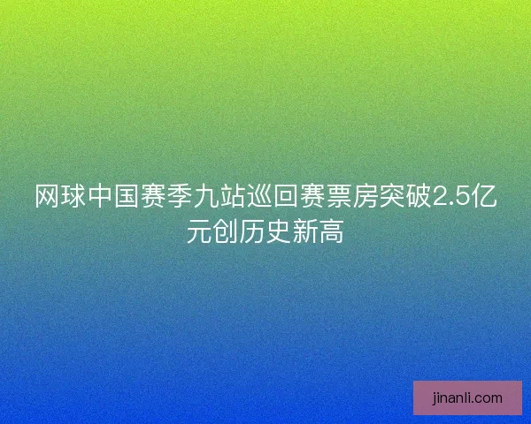 网球中国赛季九站巡回赛票房突破2.5亿元创历史新高